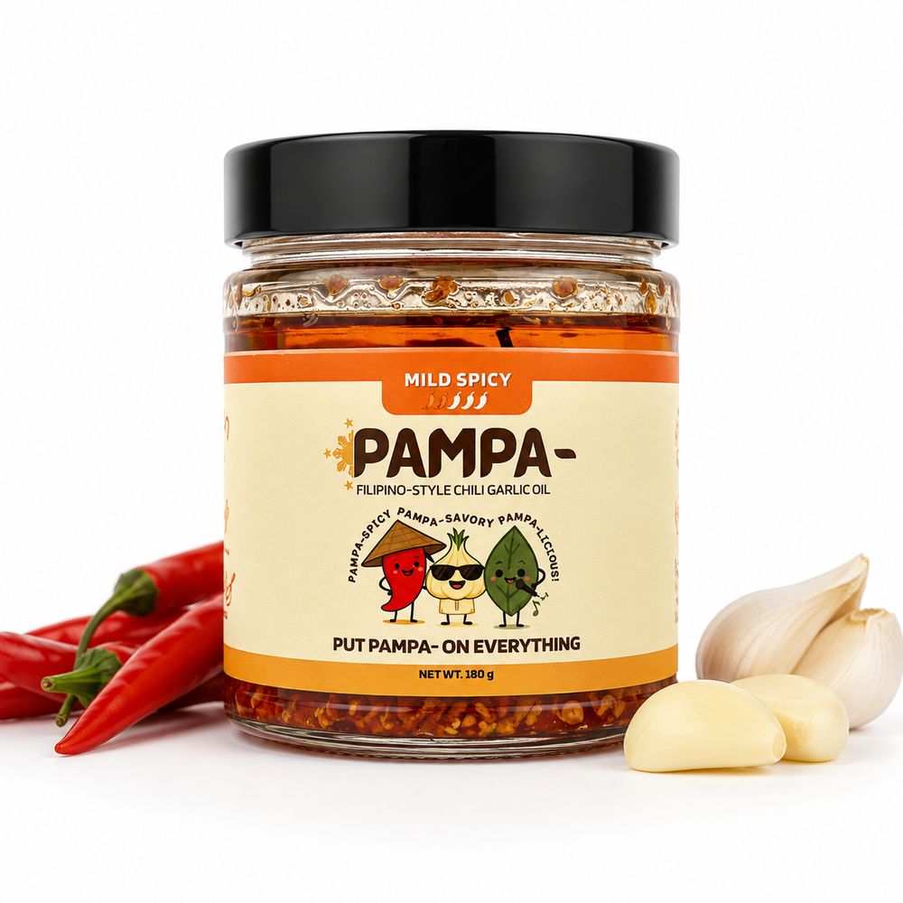 PAMPA- Filipino-Style Chili Garlic Oil - Mild Spicy (200g)