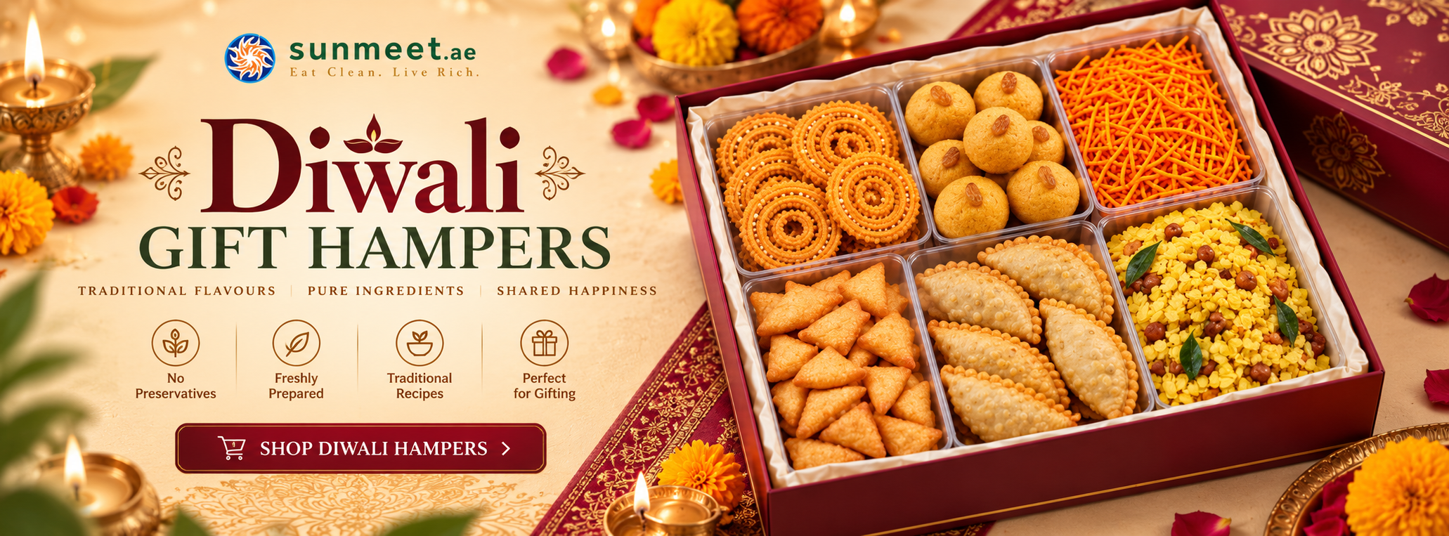 Diwali Gift Hampers Festive Banner